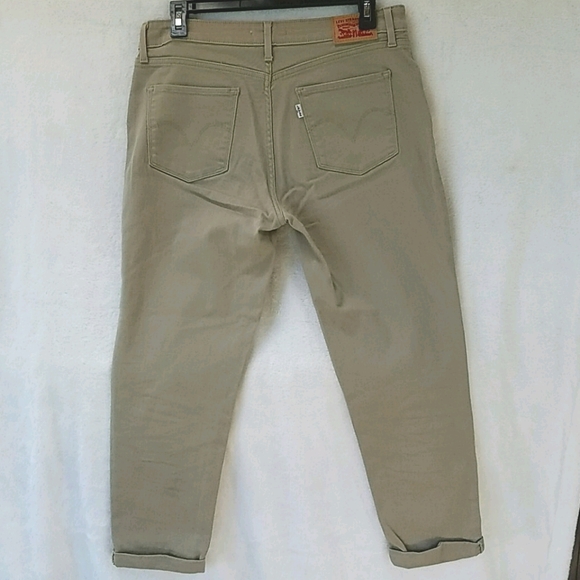 Levi's Women's Mid Rise Skinny Cropped Jeans - Tan - Picture 4 of 5